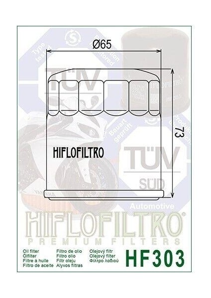 Hiflo HF303 1998-2003 Kawasaki Vn 1500 Classic Tourer Uyumlu Yağ Filtresi
