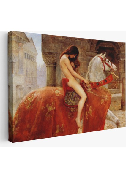 Lady Godiva Tablosu - At Üstünde Çıp Lak KADIN-6583