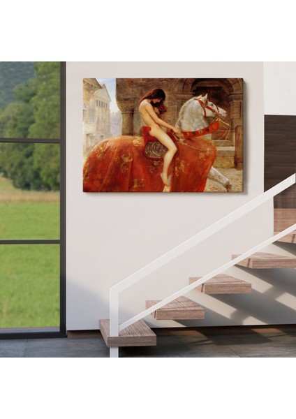Lady Godiva Tablosu - At Üstünde Çıp Lak KADIN-6583