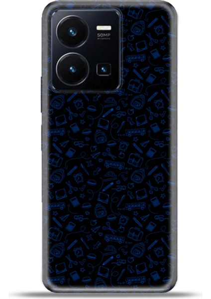 Vivo Y22S Kılıf Esnek Silikon Kamera Koruma 4K Desenli Özel Tasarım - Haydi Okula