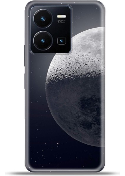 Vivo Y22S Kılıf Esnek Silikon Kamera Koruma 4K Desenli Özel Tasarım - Fullmoon