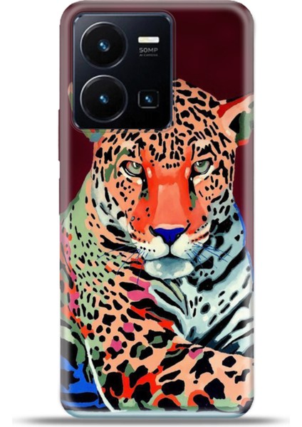 Vivo Y22S Kılıf Esnek Silikon Kamera Koruma 4K Desenli Özel Tasarım - Çita