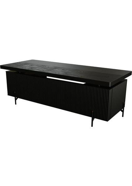 Branch 240 cm Yönetici Siyah Çalışma Ofis Masa Takım (Sonato/siyah)