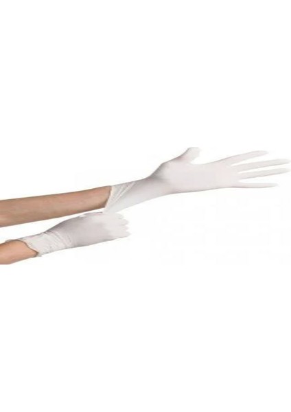 Lateks Pudrasız Beyaz Eldiven M Beden