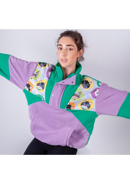 Kadın Yarım Fermuarlı Polar Sweatshirt modelleri