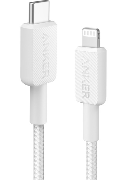 322 USB-C to Apple iPhone Lightning 1.8m MFI Lisanslı Şarj/Data Kablosu - Beyaz - A81B6 (Anker Türkiye Garantili)