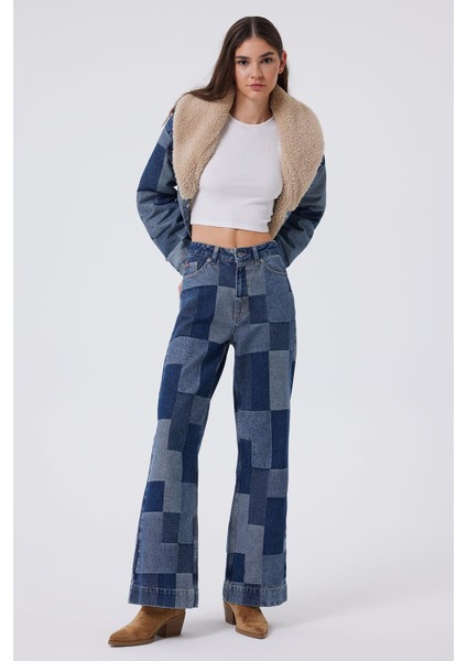 Sandy Kadın Jean Pantolon Metthew Blue