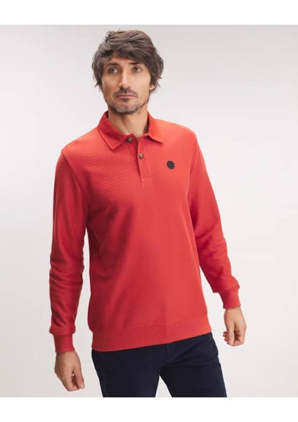 Erkek Uzun Kollu Polo Sweatshirt