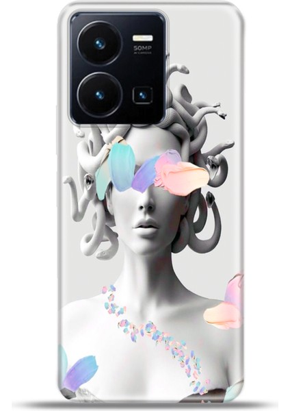 Vivo Y22S Kılıf Esnek Silikon Kamera Koruma 4K Desenli Özel Tasarım - Tanrıça