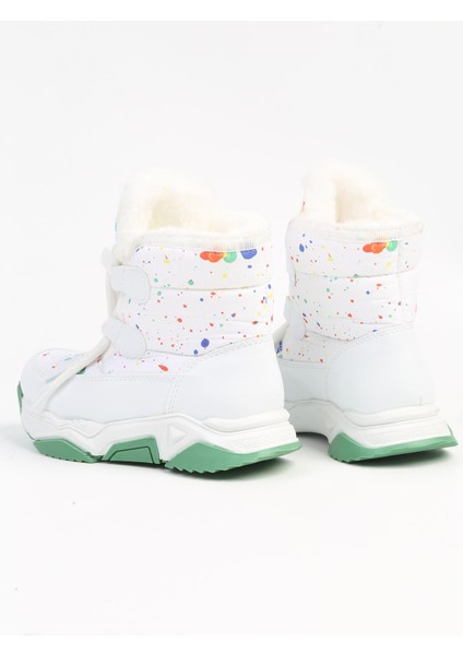 BN-50050 - 3256 Beyaz Yeşil -Çocuk Bot modelleri