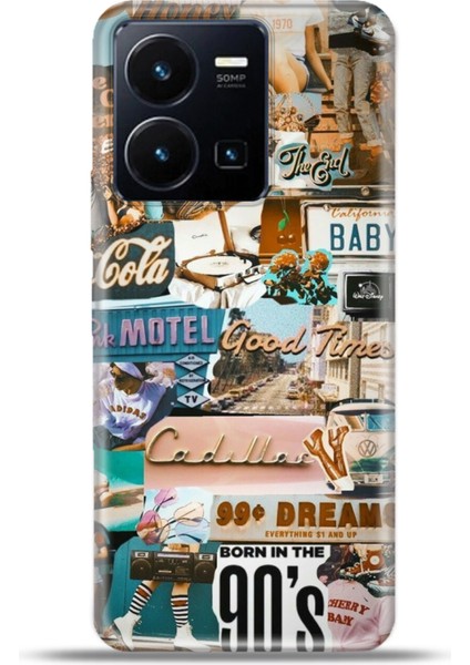 Vivo Y22S Kılıf Esnek Silikon Kamera Koruma 4K Desenli Özel Tasarım - Hotel California