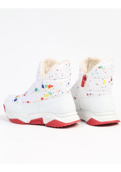Benetton® | BN-50046 - 3256 Beyaz Kirmizi - Çocuk Bot modelleri