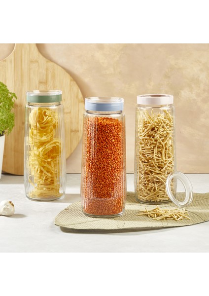 Rigel 3 Adet Cam Kavanoz 1500 ml