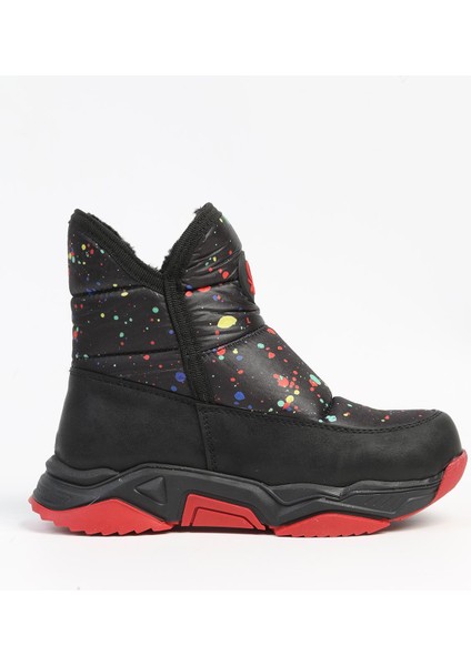 Benetton® | BN-50046 - 3256 Siyah Kirmizi - Çocuk Bot