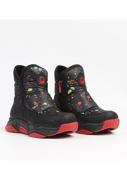 Benetton® | BN-50046 - 3256 Siyah Kirmizi - Çocuk Bot fiyatları