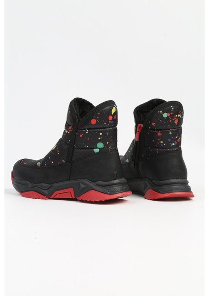 Benetton® | BN-50046 - 3256 Siyah Kirmizi - Çocuk Bot modelleri