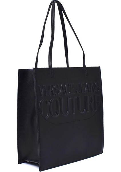 Vercace Jeans Couture Dikdörtgen Mini Monokrom Kadın El Çantası