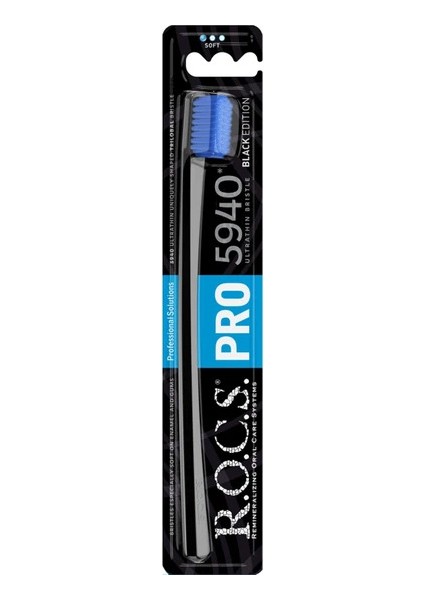 Pro Black 5940 Adet Kıl Içeren Soft Diş Fırçası Siyah Sap Siyah Fırça
