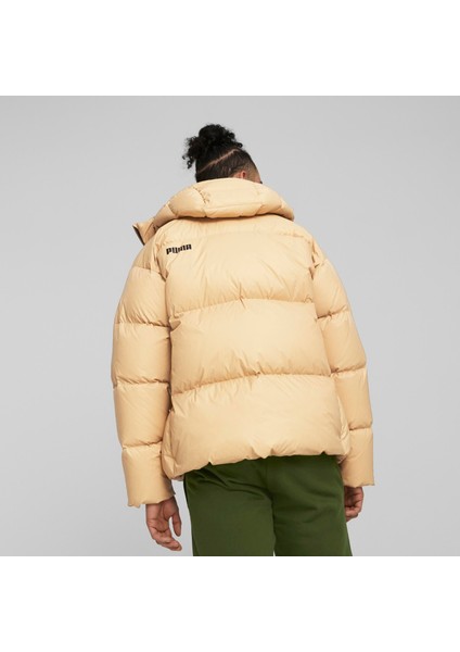 Erkek Sand Dune Puma Hooded Ultra Down Puffer Jacket Bej Erkek Kapüşonlu Şişme Mont