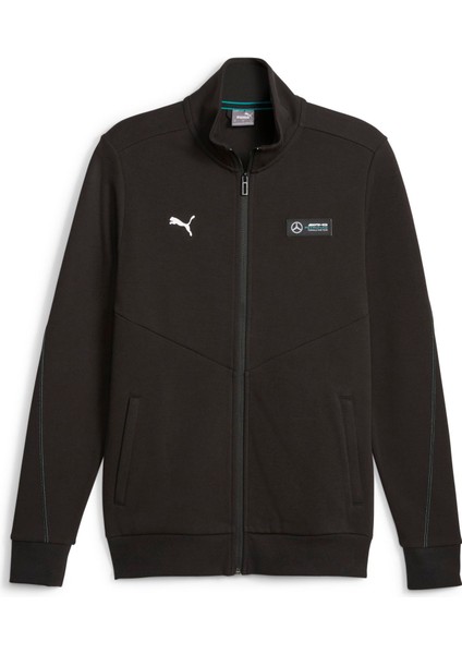 Erkek Puma Black Puma Mapf1 Sweat Jacket, Slim Siyah Erkek Fermuarlı Sweatshirt