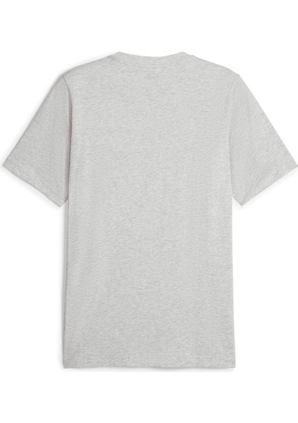 Erkek Light Gray Heather Puma Squad Graphic Tee Açık Gri Erkek T-Shirt