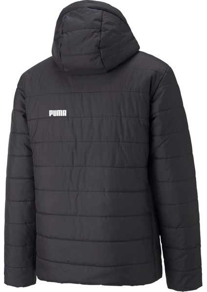 Erkek Puma Black Puma Ess Hooded Padded Jacket Siyah Erkek Kapüşonlu Mont