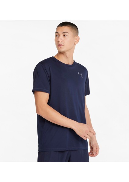 Erkek Black Puma Active Tee Peacoat Erkek Mavi T-Shirt