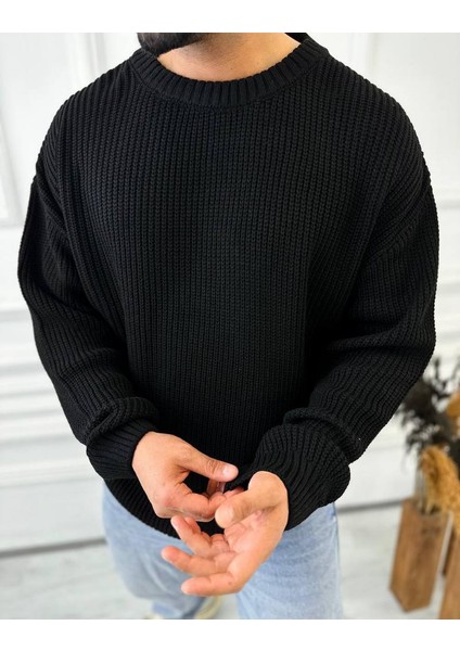 Kazak Oversize Çift Kat Örme Naturel Pamuk Bol Kesim Tüylenmeyen Salaş Triko Kazak modelleri