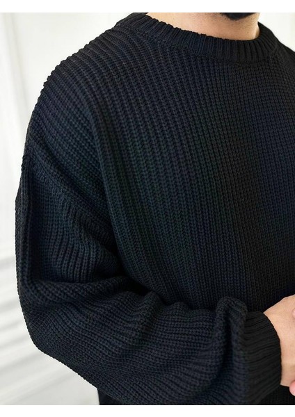 Kazak Oversize Çift Kat Örme Naturel Pamuk Bol Kesim Tüylenmeyen Salaş Triko Kazak fırsatları