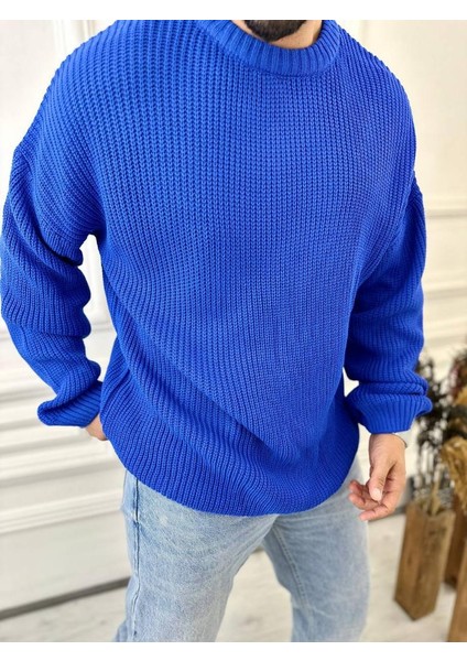 Kazak Oversize Çift Kat Örme Naturel Pamuk Bol Kesim Tüylenmeyen Salaş Triko Kazak modelleri