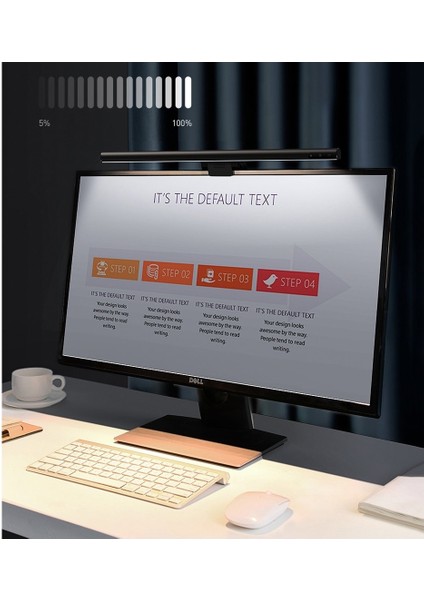 I-Wok, Monitör Lambası, Siyah, Şarj Edilebilir, Led, Ayarlanabilir Parlaklık & Renk Sıcaklığı, Üç Işık Modu
