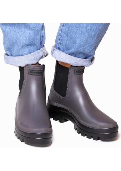 Kadın Yağmur Botu Carter Toni Pons Chelsea Waterproof Ankle Boot In Grey (Gris) indirimleri
