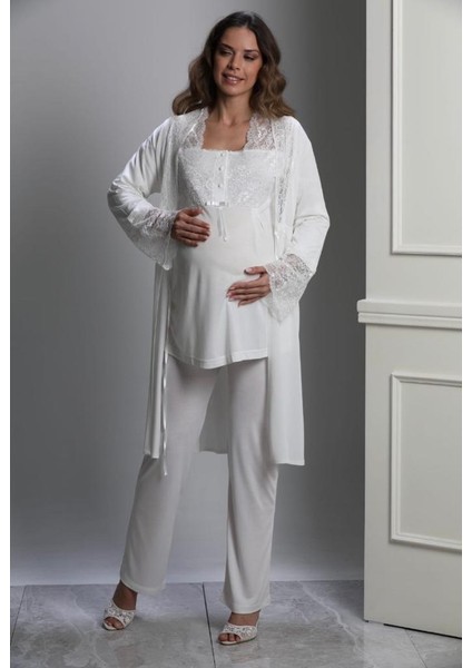 Birolgaye 3018 Hamile Lohusa 3 Lü Pijama Sabahlık Tk fiyatları