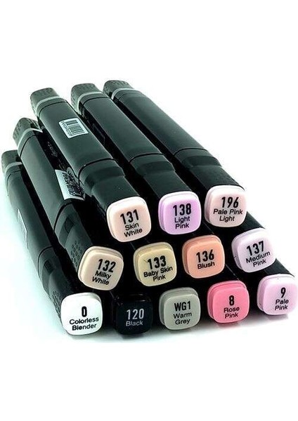 Twin Marker Çantalı Set 12 Ten Renkleri modelleri