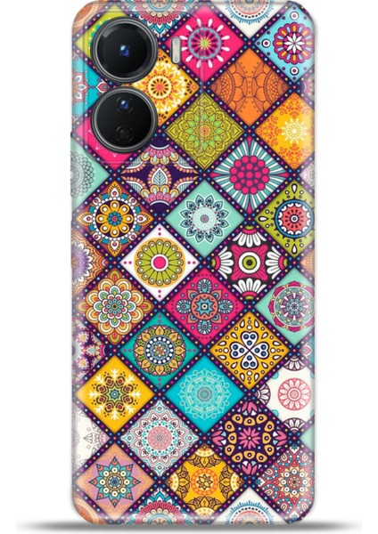 Vivo Y16 Kılıf Esnek Silikon Kamera Koruma 4K Desenli Özel Tasarım - Girift
