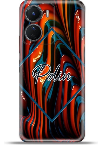 Vivo Y16 Kılıf Silikon Esnek Kamera Koruma Kişiye Özel Isim - Royal