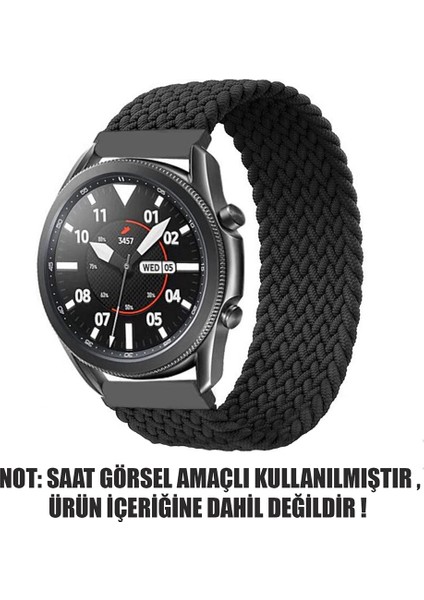Garmin Venu 3 Kordon, (Small Size, 135MM) Braided Solo Loop Band Siyah