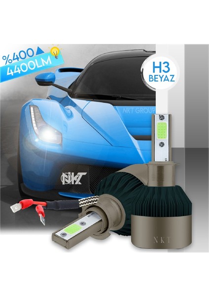 Tiger Marketing H3 Ice Blue Buz Mavi LED Xenon Far Ledi LED Zenon Far Ampulü