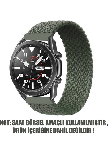 Garmin Vivoactive 5 Kordon, (Small Size, 135MM) Braided Solo Loop Band Koyu Yeşil