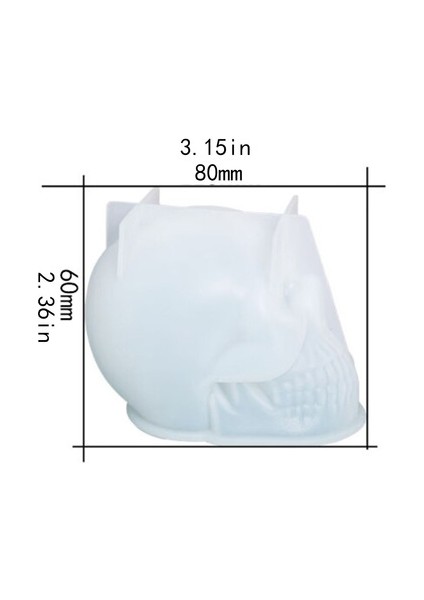 Küçük/orta/büyük Skull Silikon Candle Mold Dıy Cadılar Bayramı Dedektif Kraft Plaster Soğuk Resin Araçlar Aile Partisi Gizleri (Yurt Dışından)