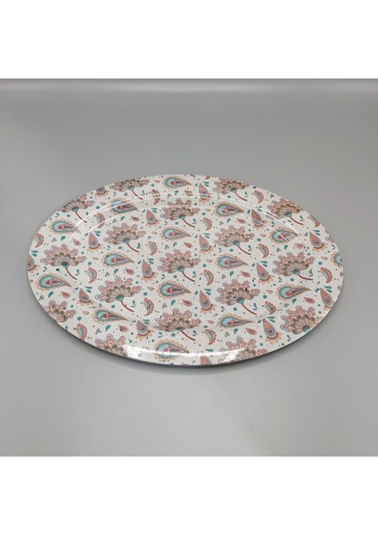 Melamin Basık Kayık Tabak Desenli 34,5 x 24,5 x 1,8 cm 164 gr