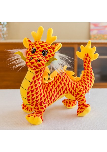 2024 Ejderha Yılı Maskot Bebek Kırmızı Zodyak Ejderha Bebek Yıllık Parti Hediyesi Peluş Oyuncak 2 (Yurt Dışından)
