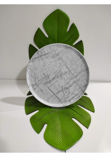 Melamin Kırılmaz Serisi Yuvarlak Silver (Çap :32CM)