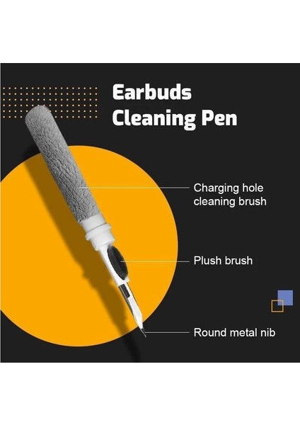 Kulaklık Temizleme Kalemi Kiti Temizleme Fırçasıkablosuz Kulaklık Temizleme Fırçası Için * 2 (Yurt Dışından) modelleri