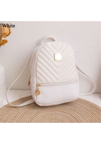 Moda Pu Deri Okul Küçük Ateş Kadınlar Diamond S Casual Rucksack Casual Çanta (Yurt Dışından)