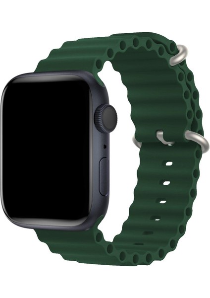 Akıllı Saat Watch için Uyumlu 42MM 44MM 45MM 49MM 1/2/3/4/5/6/se/7/8/ultra Akıllı Saat Silikon Kordon ve Kayışı Asker Yeşili fiyatları