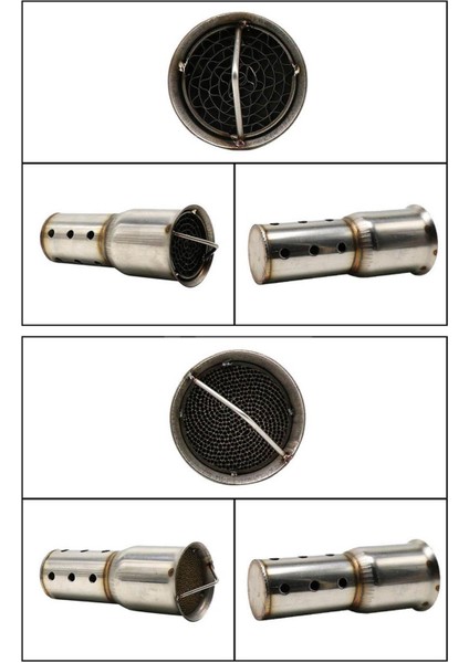 Egzoz 1.5" Giriş Cilalı Uç Motosikletler Için Fit Atv 60MM Çıkış (Yurt Dışından)