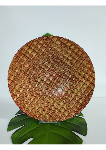Morzapazarı Cam Gümüş Özel Tasarım Meyvelik (Çap: 40 Cm)