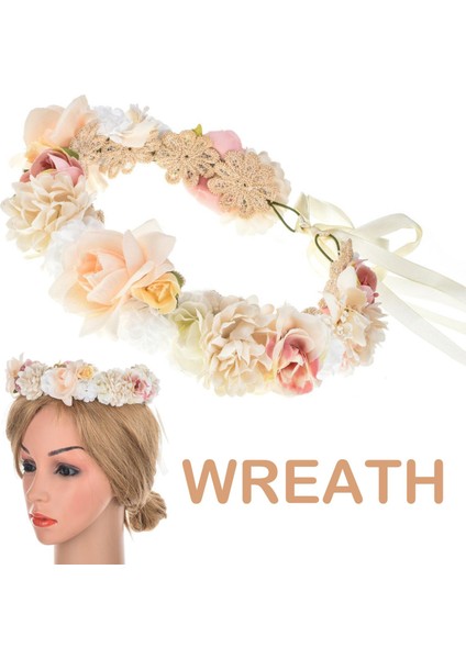 Kurdeleli Çiçek Taç Fotoğraf Sahne Başlığı Saç Aksesuarları Type8 cm (Yurt Dışından) indirimleri