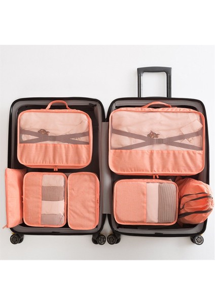Seyahat Saklama Çantası Büyük Kapasiteli 7 Parça Su Geçirmez Saklama Seti (Yurt Dışından)